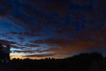 Fototapeta na wymiar sunset highlighting clouds