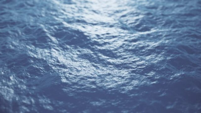ocean waves slow motion blue ripple. 4K seamless loop	