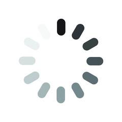 Load bar for mobile apps. Radial load, update or download diagram icon of progress bar, minimal flat design.
