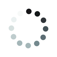 Load bar for mobile apps. Radial load, update or download diagram icon of progress bar, minimal flat design.