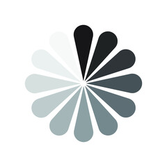 Load bar for mobile apps. Radial load, update or download diagram icon of progress bar, minimal flat design.