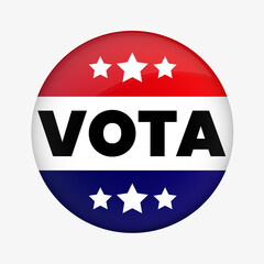 Vota pin botón español - obrazy, fototapety, plakaty