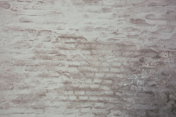 grunge background old brick wall white, texture