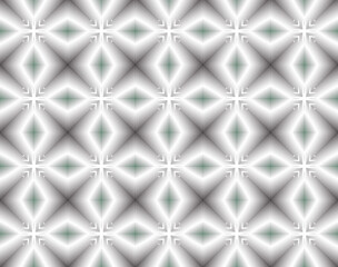 3d image on a dark background white rhombuses with a green base