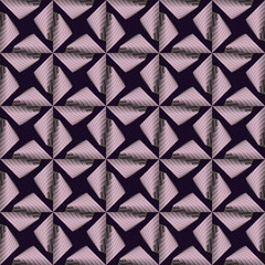 Fototapeta premium doubled triangles pattern on black background 