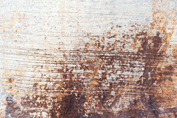 road floor is covered rust