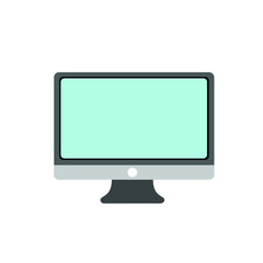 lcd monitor isolated on white