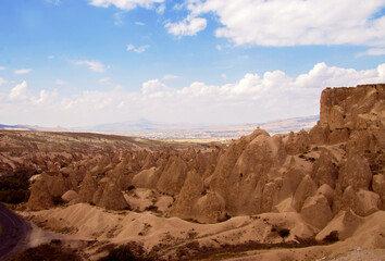 Cappadocia landscape. Valley of Cappadocia mountains view