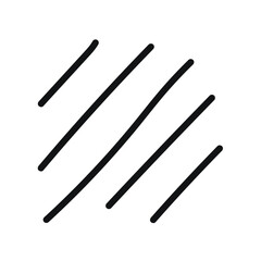 Hand Drawn Marker Icon. Arrow, circle, delete, line, marker, smudge, up, down, thin line web symbol on white background - vector illustration eps10
