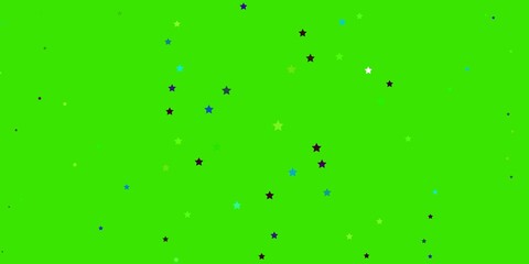 Dark Multicolor vector background with colorful stars. Decorative illustration with stars on abstract template. Best design for your ad, poster, banner.
