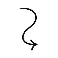 Hand Drawn Marker Icon. Arrow, circle, delete, line, marker, smudge, up, down, thin line web symbol on white background - vector illustration eps10