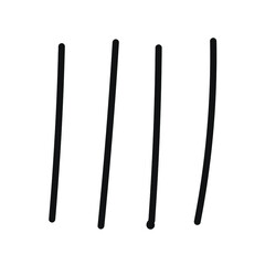 Hand Drawn Marker Icon. Arrow, circle, delete, line, marker, smudge, up, down, thin line web symbol on white background - vector illustration eps10