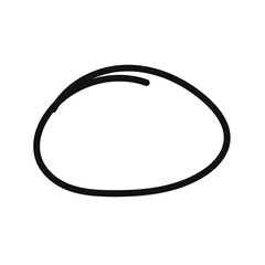 Hand Drawn Marker Icon. Arrow, circle, delete, line, marker, smudge, up, down, thin line web symbol on white background - vector illustration eps10