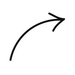 Hand Drawn Marker Icon. Arrow, circle, delete, line, marker, smudge, up, down, thin line web symbol on white background - vector illustration eps10