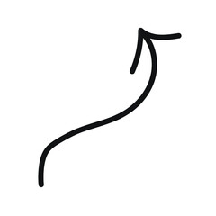 Hand Drawn Marker Icon. Arrow, circle, delete, line, marker, smudge, up, down, thin line web symbol on white background - editable stroke vector illustration eps10