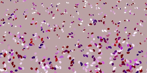 Light blue, red vector texture with memphis shapes.