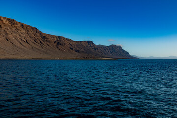 Paisajes desde la isla Graciosa de Lanzarote