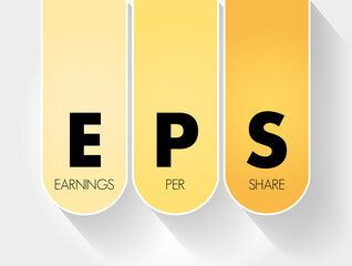 EPS - Earnings Per Share acronym, business concept background