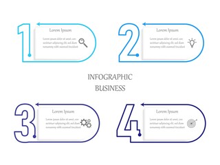 Business data visualization.  Abstract Process chart or graph elements, diagram with step option parts or processes. Vector business template for presentation. Creative concept for infographic.
