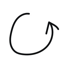 Hand Drawn Marker Icon. Arrow, circle, delete, line, marker, smudge, up, down, thin line web symbol on white background - vector illustration eps10