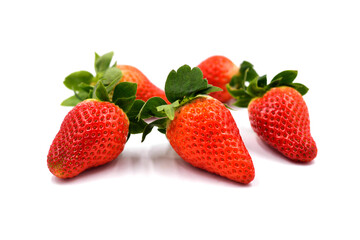 Strawberries on the light background