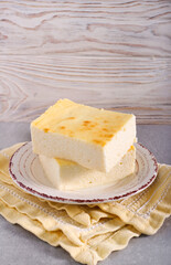 Healthy diet cottage cheese high protein bake