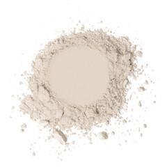 Cosmetic or make up powder isolated on white. 