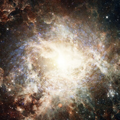 Nebula and stars in cosmos space. Elements of this image furnished by NASA
