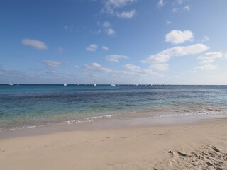 Fototapeta na wymiar Beach at Atlantic Ocean at Sal island, Cape Verde