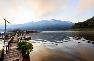 Mae Ngad Dam and Reservoir in Mae Taeng district, Chiang Mai Province, Thailand.