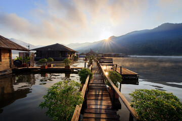 Mae Ngad Dam and Reservoir in Mae Taeng district, Chiang Mai Province, Thailand.