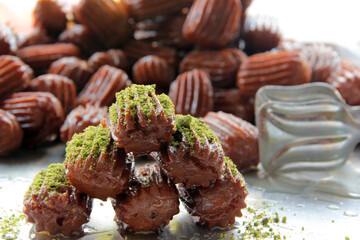 Turkish donut with syrup and delicious