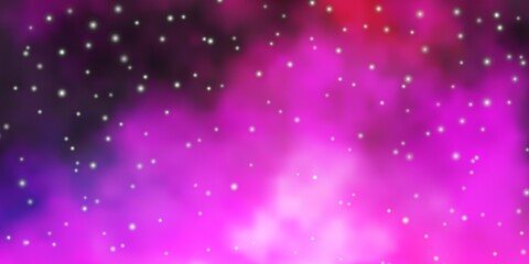 Light Purple, Pink vector texture with beautiful stars. Blur decorative design in simple style with stars. Pattern for wrapping gifts.