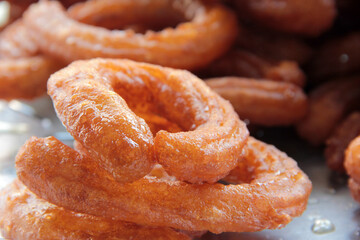 Turkish donut with syrup and delicious