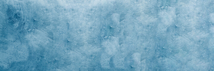 Blue Plaster or Gypsum cement wall grunge texture background for interior or exterior design.