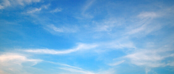 Cloud with blue sky background. Wide photo.