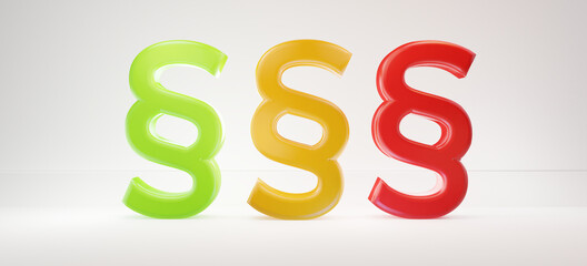 Obraz premium paragraph red yellow orange and red 3d-illustration