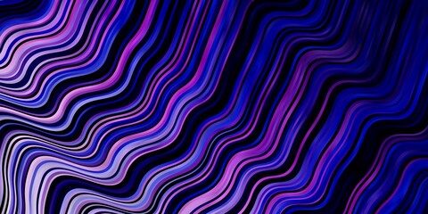 Dark Pink, Blue vector texture with wry lines. Colorful illustration in circular style with lines. Best design for your ad, poster, banner.