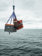 Lifting Cargo on to a offshore wind energy plant