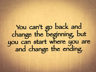 Inspire quote written on old paper