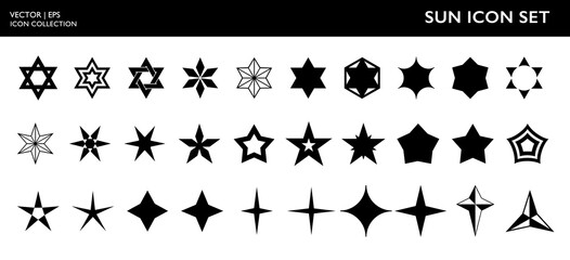 Star icon. Vector star symbol. Sparkles, shining burst. Vector six pointed star isolated on white background. Geometric awards logo. The best rank. Highest rating. Quality reward element. Winner icon.