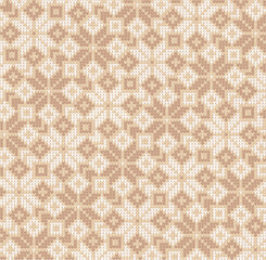 Ugly sweater Merry Christmas ornament scandinavian style knitted background pattern