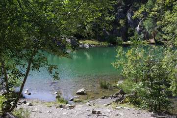 le lac bleu de champclause en haute loire