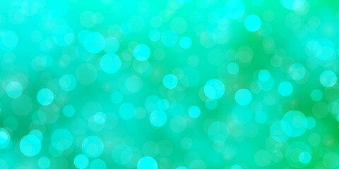 Light Green vector layout with circles. Modern abstract illustration with colorful circle shapes. Pattern for business ads.