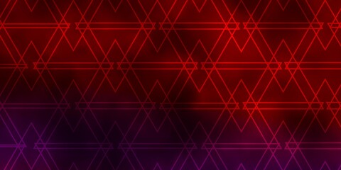 Dark Blue, Red vector background with polygonal style. Triangles on abstract background with colorful gradient. Template for wallpapers.