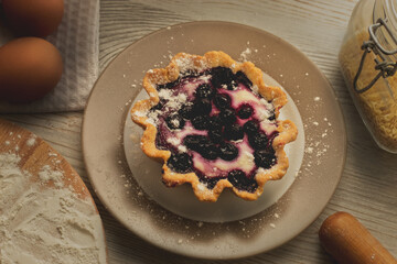 berry cake on a plate