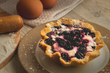 berry cake on a plate