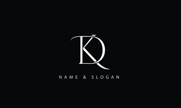 KD, DK, K, D abstract letters logo monogram