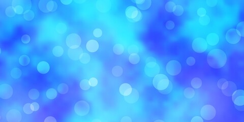 Light BLUE vector layout with circle shapes. Illustration with set of shining colorful abstract spheres. Pattern for business ads.