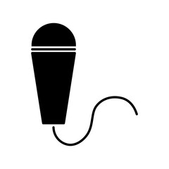 Icono de micrófono. Instrumento musical. Vector